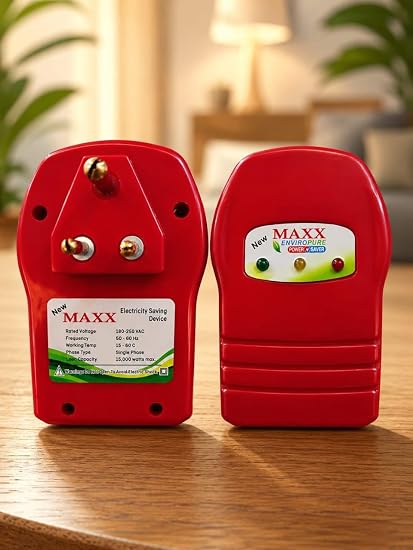 MAXX Enviropure Power Saver - Electricity Saving Device | Power Factor Saver for Home & Office | Red Power Saver Box  MAXX Enviropure Power Saver - Electricity Saving Device for Home & Office - Save Upto 40% Bill (2-4KW)